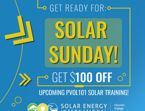Solar Sunday is coming…